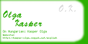 olga kasper business card